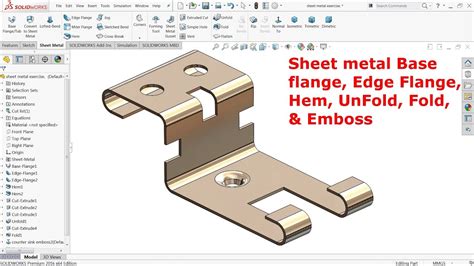 how to use sheet metal in solidworks|solidworks sheet metal template.